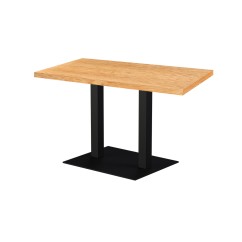Mesa de cafetería ALFA XL DUO con tablero de madera chapada