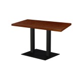 Mesa de cafetería ALFA XL DUO con tablero de madera chapada