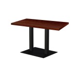 Mesa de cafetería ALFA XL DUO con tablero de madera chapada