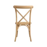 Silla de boda de madera CROSS-BACK WOOD RATTAN natural blanqueado