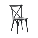 La silla de boda de polipropileno CROSS-BACK POLYWOOD negro