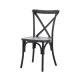 La silla de boda de polipropileno CROSS-BACK POLYWOOD negro