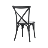 La silla de boda de polipropileno CROSS-BACK POLYWOOD negro