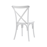 Silla de boda CROSS-BACK POLYWOOD blanca