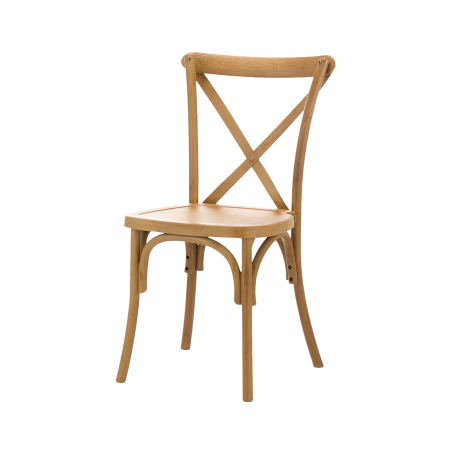 Silla de boda CROSS-BACK POLYWOOD natural