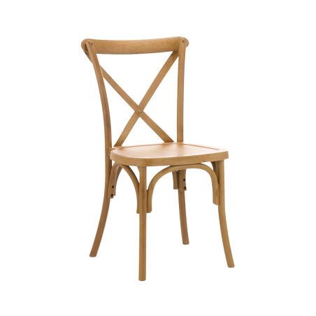 Silla de boda CROSS-BACK POLYWOOD natural
