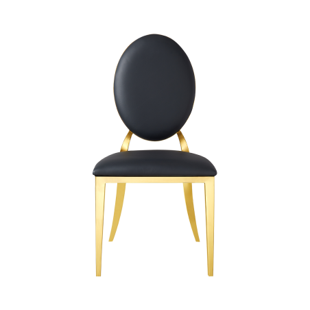 Silla de boda metálica GLAMOUR ALL TAP dorado–negro