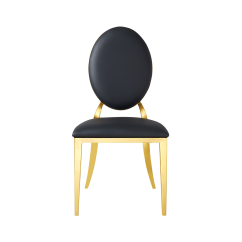 Silla de boda metálica GLAMOUR ALL TAP dorado–negro