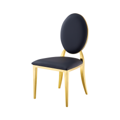 Silla de boda metálica GLAMOUR ALL TAP dorado–negro