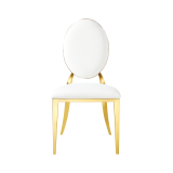 Silla de boda metálica GLAMOUR ALL TAP oro–blanco