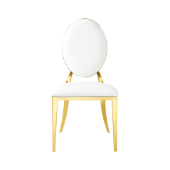 Silla de boda metálica GLAMOUR ALL TAP oro–blanco