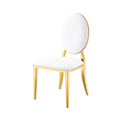 Silla de boda metálica GLAMOUR ALL TAP oro–blanco
