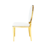 Silla de boda metálica GLAMOUR ALL TAP oro–blanco