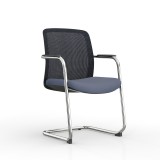 Silla de conferencia QUADRA negro-gris