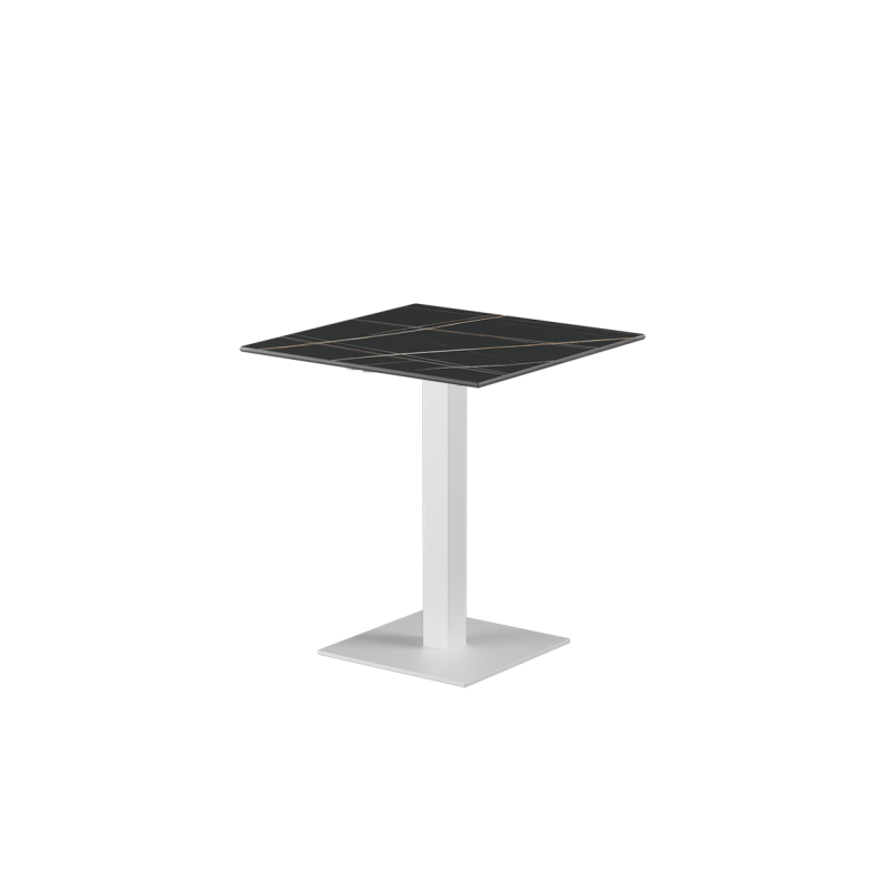 Mesa para biergarten ALFA S blanca encimera de piedra sinterizada