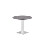 Mesa para biergarten ALFA S blanca encimera de piedra sinterizada