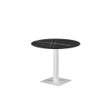 Mesa para biergarten ALFA S blanca encimera de piedra sinterizada
