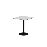 Mesa para biergarten ALFA R sobre blanco de piedra sinterizada
