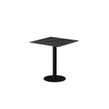Mesa para biergarten ALFA R sobre blanco de piedra sinterizada