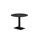 Mesa para terraza cervecera ALFA 40×55 sobre negro de cuarzo sinterizado