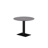 Mesa para terraza cervecera ALFA 40×55 sobre negro de cuarzo sinterizado