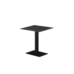Mesa para terraza cervecera ALFA 40×55 sobre negro de cuarzo sinterizado