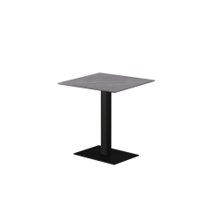 Mesa para terraza cervecera ALFA 40×55 sobre negro de cuarzo sinterizado
