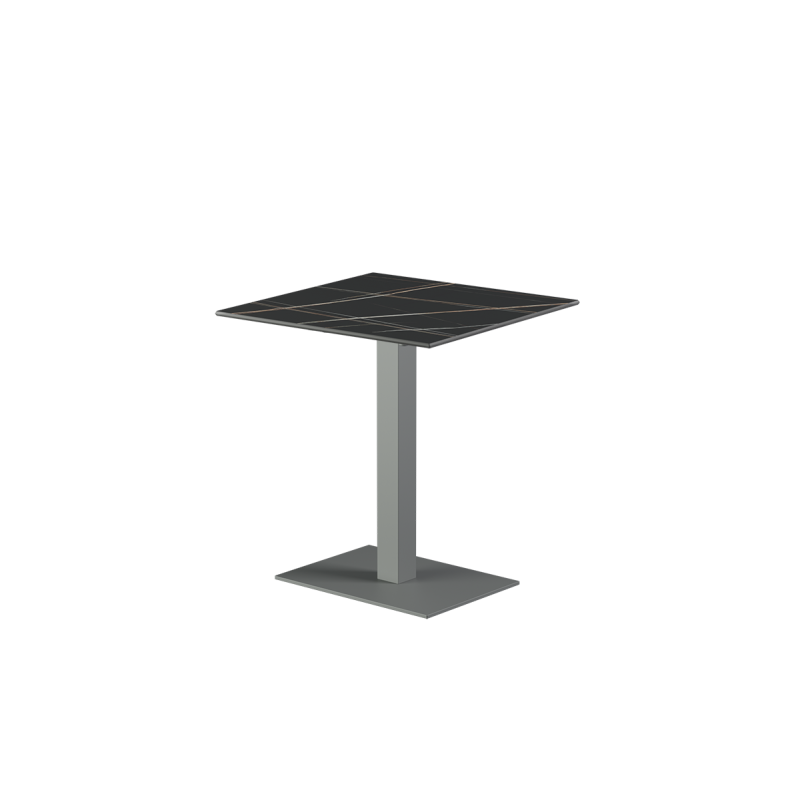 Mesa para terraza cervecera ALFA 40×55 sobre gris de cuarzo sinterizado