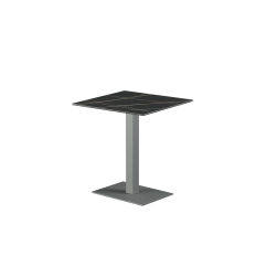 Mesa para terraza cervecera ALFA 40×55 sobre gris de cuarzo sinterizado