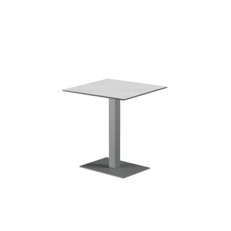 Mesa para terraza cervecera ALFA 40×55 sobre gris de cuarzo sinterizado