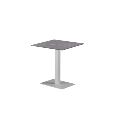 Mesa para terraza cervecera ALFA 40×55 sobre blanco de cuarzo sinterizado