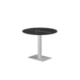 Mesa para terraza cervecera ALFA 40×55 sobre blanco de cuarzo sinterizado