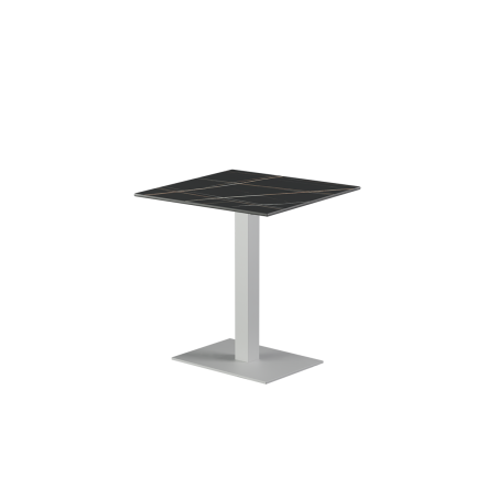 Mesa para terraza cervecera ALFA 40×55 sobre blanco de cuarzo sinterizado