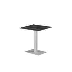 Mesa para terraza cervecera ALFA 40×55 sobre blanco de cuarzo sinterizado