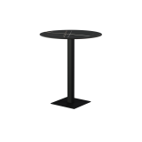 Mesa para terraza cervecera Alfa Bar sobre negro de cuarzo sinterizado