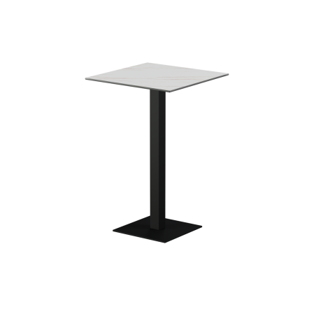 Mesa para terraza cervecera Alfa Bar sobre negro de cuarzo sinterizado