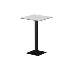 Mesa para terraza cervecera Alfa Bar sobre negro de cuarzo sinterizado