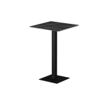 Mesa para terraza cervecera Alfa Bar sobre negro de cuarzo sinterizado