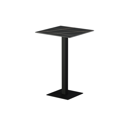Mesa para terraza cervecera Alfa Bar sobre negro de cuarzo sinterizado