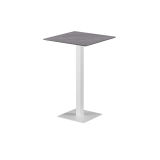 Mesa para terraza cervecera ALFA Bar sobre blanco de cuarzo sinterizado
