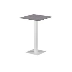 Mesa para terraza cervecera ALFA Bar sobre blanco de cuarzo sinterizado