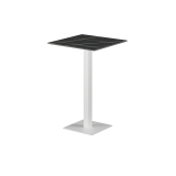 Mesa para terraza cervecera ALFA Bar sobre blanco de cuarzo sinterizado