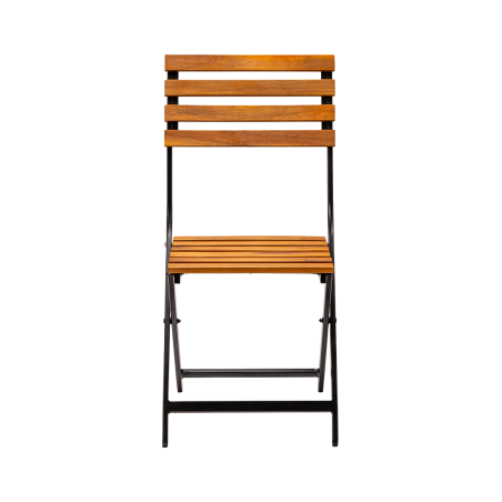 Silla para jardín cervecero ERICA negra y de acacia