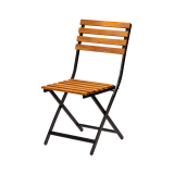 Silla para jardín cervecero ERICA negra y de acacia