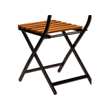 Silla para jardín cervecero ERICA negra y de acacia