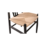 Silla de restaurante de madera WISHBONE negro