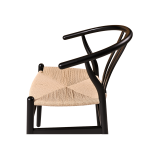 Silla de restaurante de madera WISHBONE negro