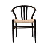 Silla de restaurante de madera WISHBONE negro