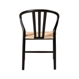 Silla de restaurante de madera WISHBONE negro