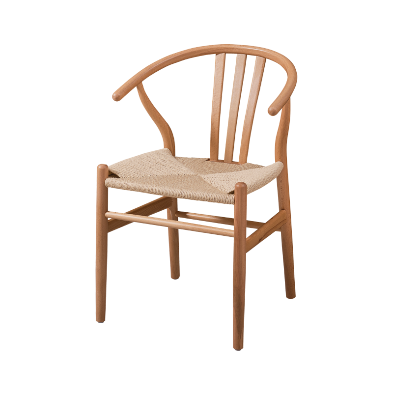 Silla de restaurante de madera WISHBONE natural